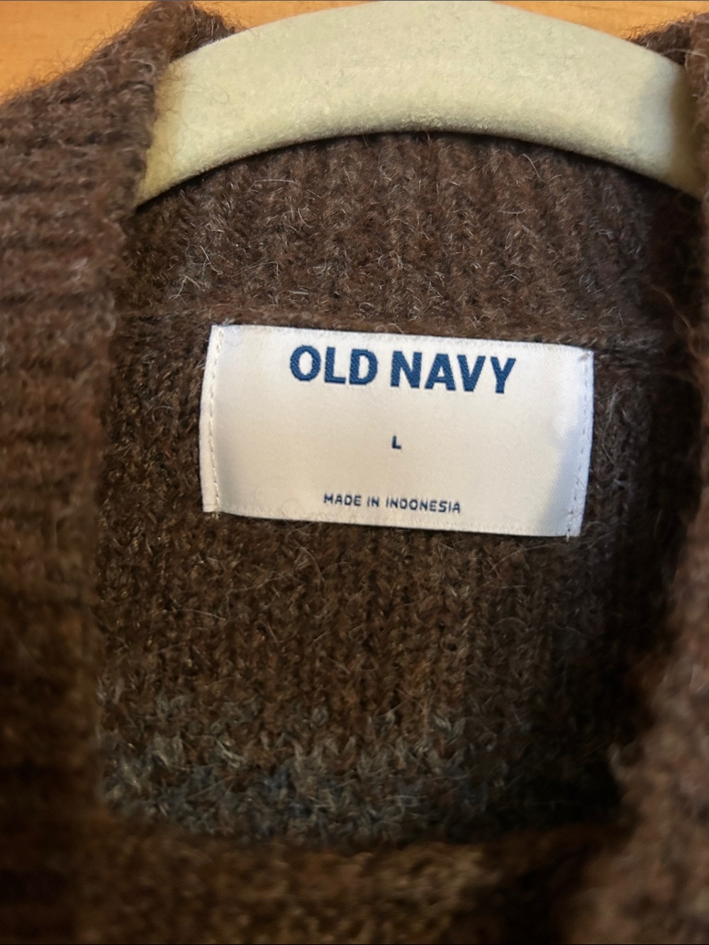 Old Navy Patterned Mock Neck Sweater in Brown - L - Picture 2 of 6